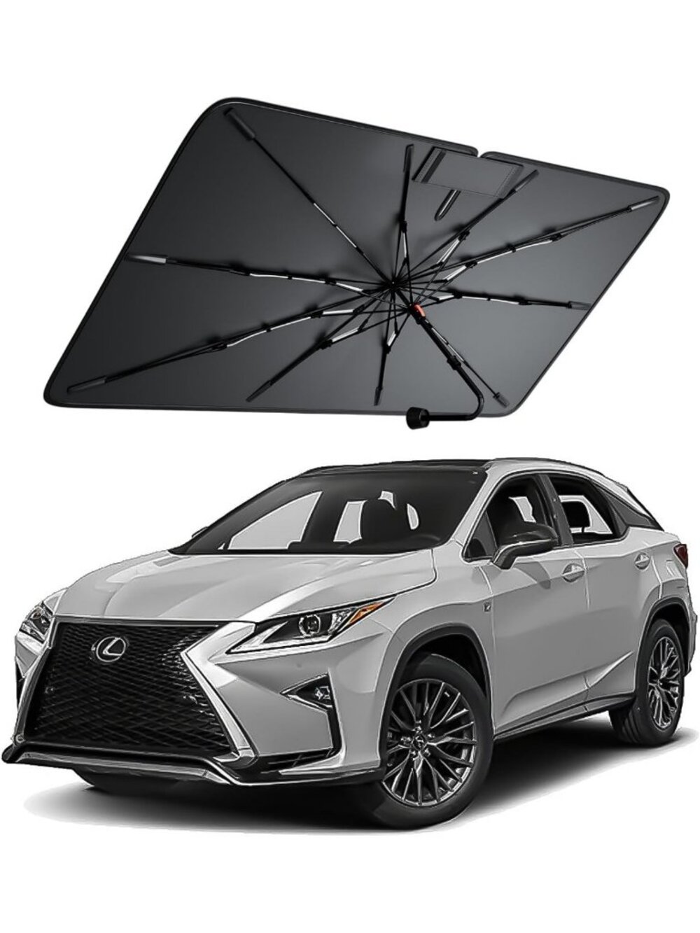 Universal Windshield Sun Shade for SUVs (2000-2026) - UV Protection, Easy Fit